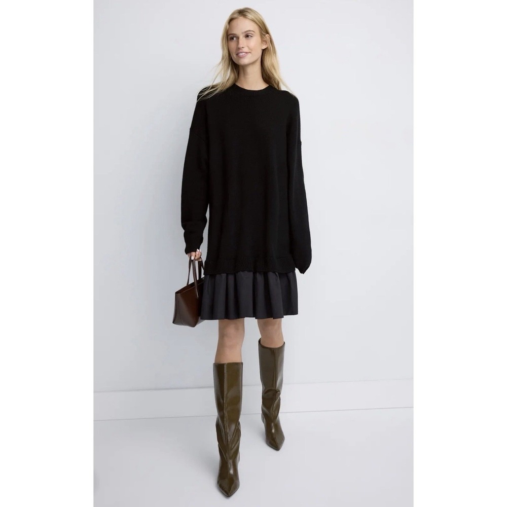 NAADAM Cashmino Mixed Media Mini Dress In Size XS